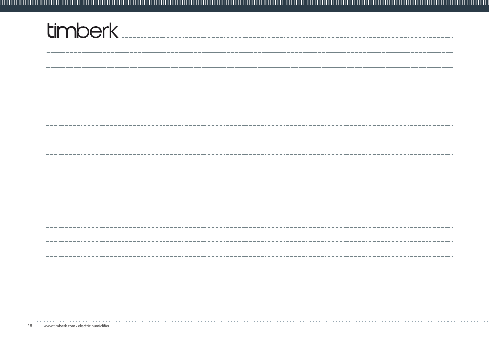 TIMBERK THU UL 05 series User Manual | Page 18 / 20