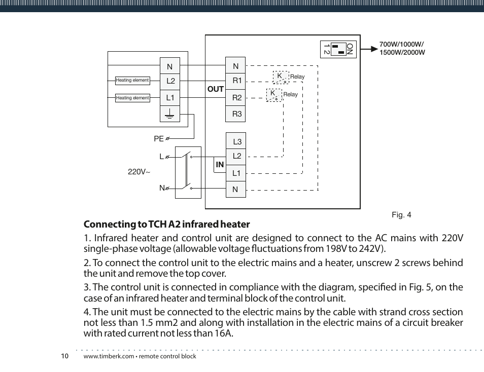 TIMBERK TMS 08.CH User Manual | Page 10 / 36