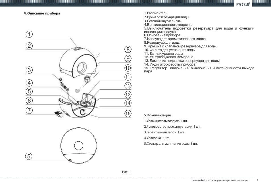 TIMBERK THU UL 09 series User Manual | Page 9 / 16