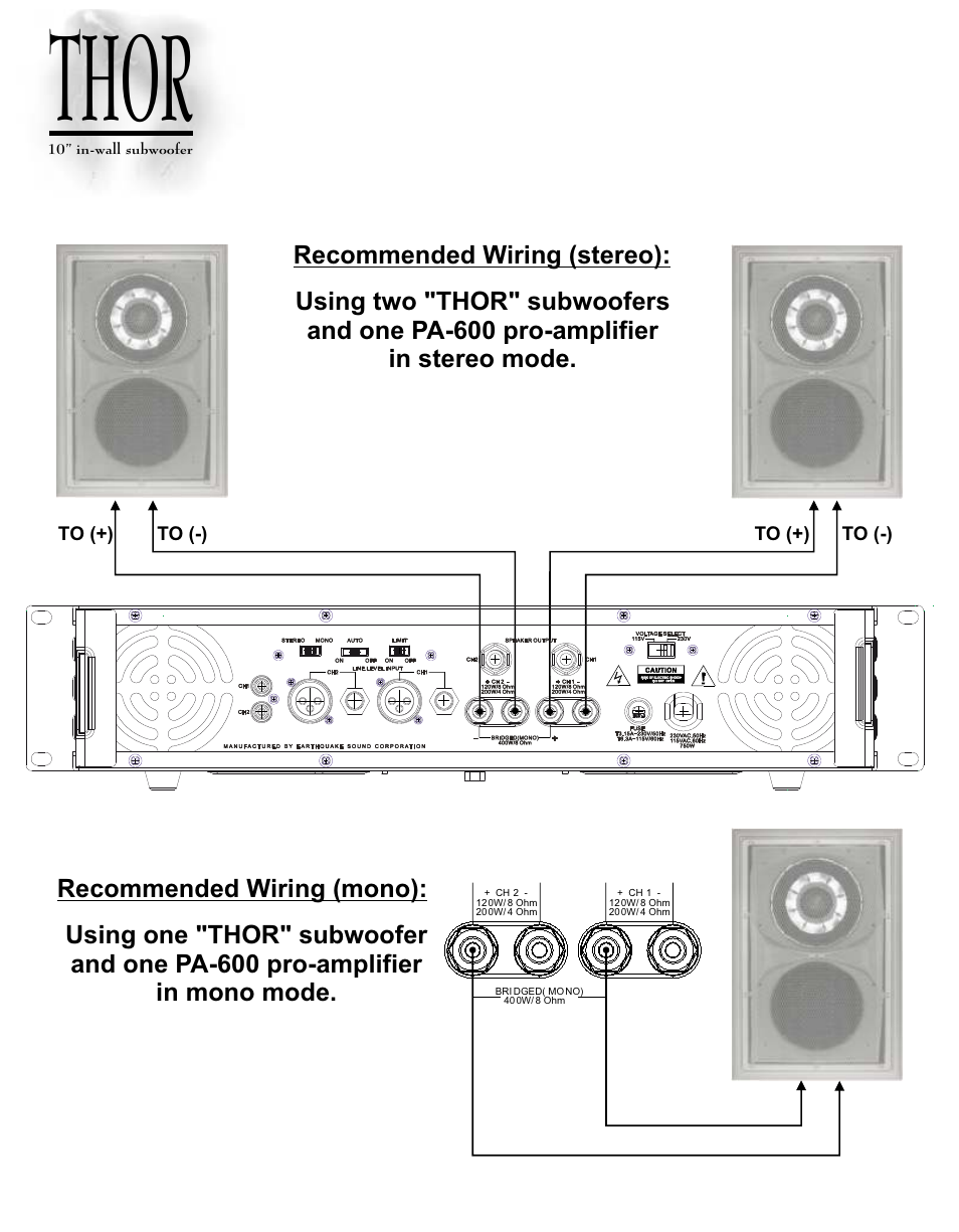 Thor | Earthquake Sound SuperNova Thor User Manual | Page 2 / 2