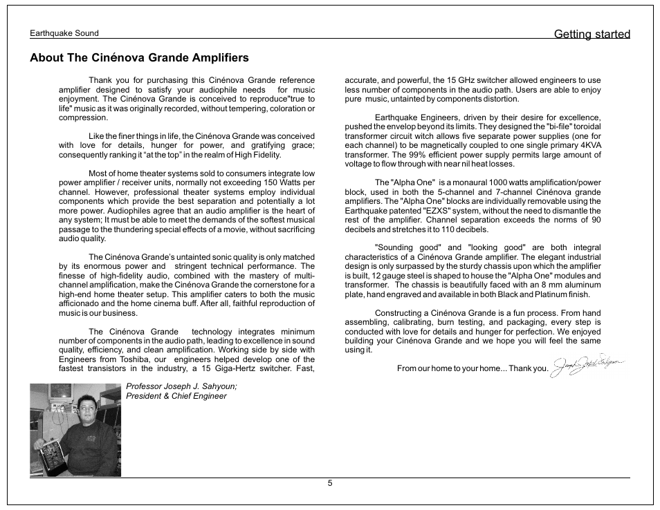 Earthquake Sound Cinenova 16 User Manual | Page 5 / 16