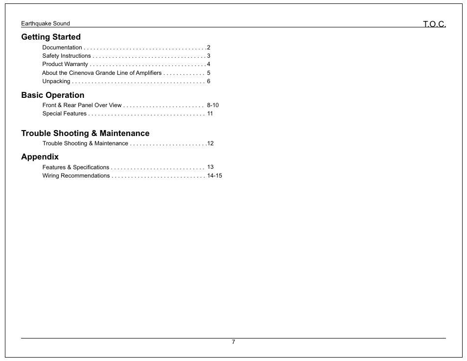 Earthquake Sound Cinenova 16 User Manual | Page 7 / 16