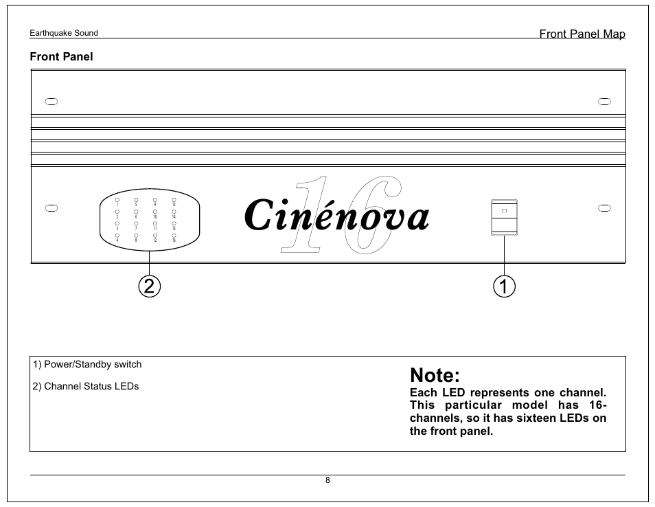 Cinénova | Earthquake Sound Cinenova 16 User Manual | Page 8 / 16