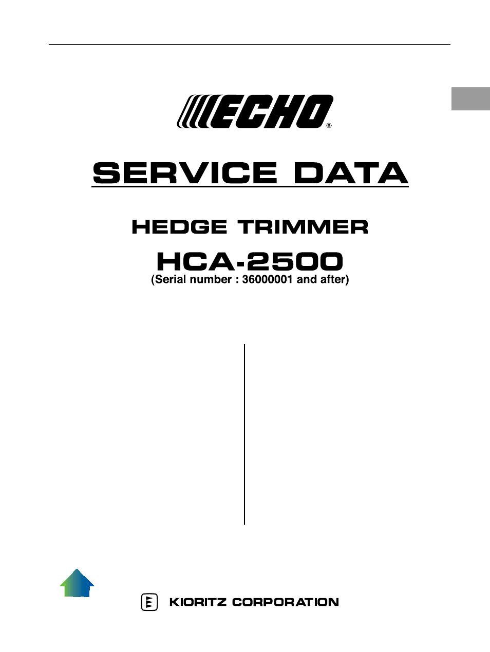 Echo HCA-2500 User Manual | 10 pages