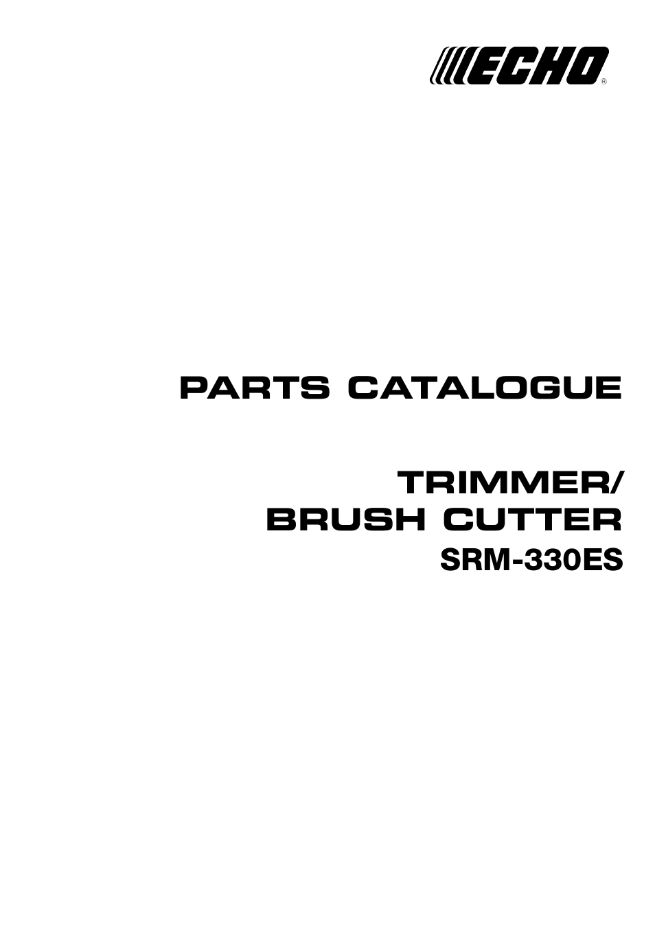 Echo SRM-330ES User Manual | 16 pages