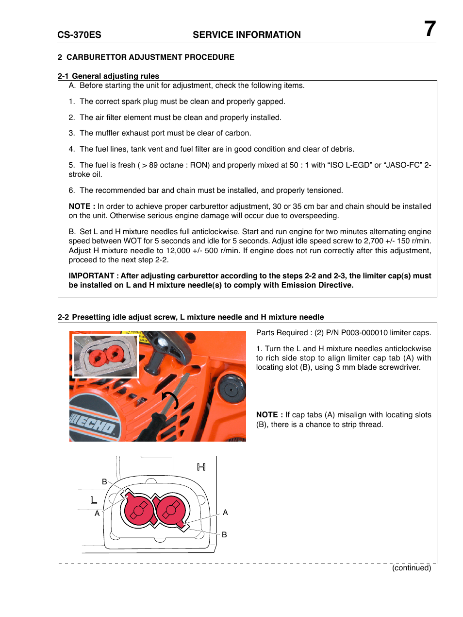 Echo CS-370ES User Manual | Page 7 / 9