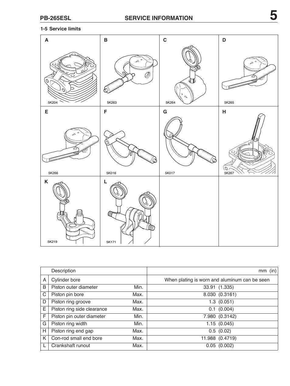 Echo PB-265ESL User Manual | Page 5 / 8