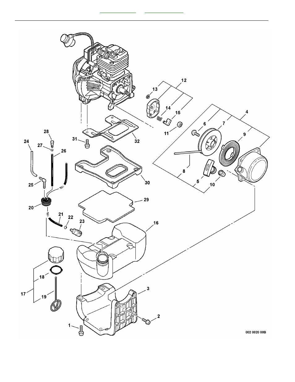 Fuel system, starter | Echo EA-410 User Manual | Page 10 / 34