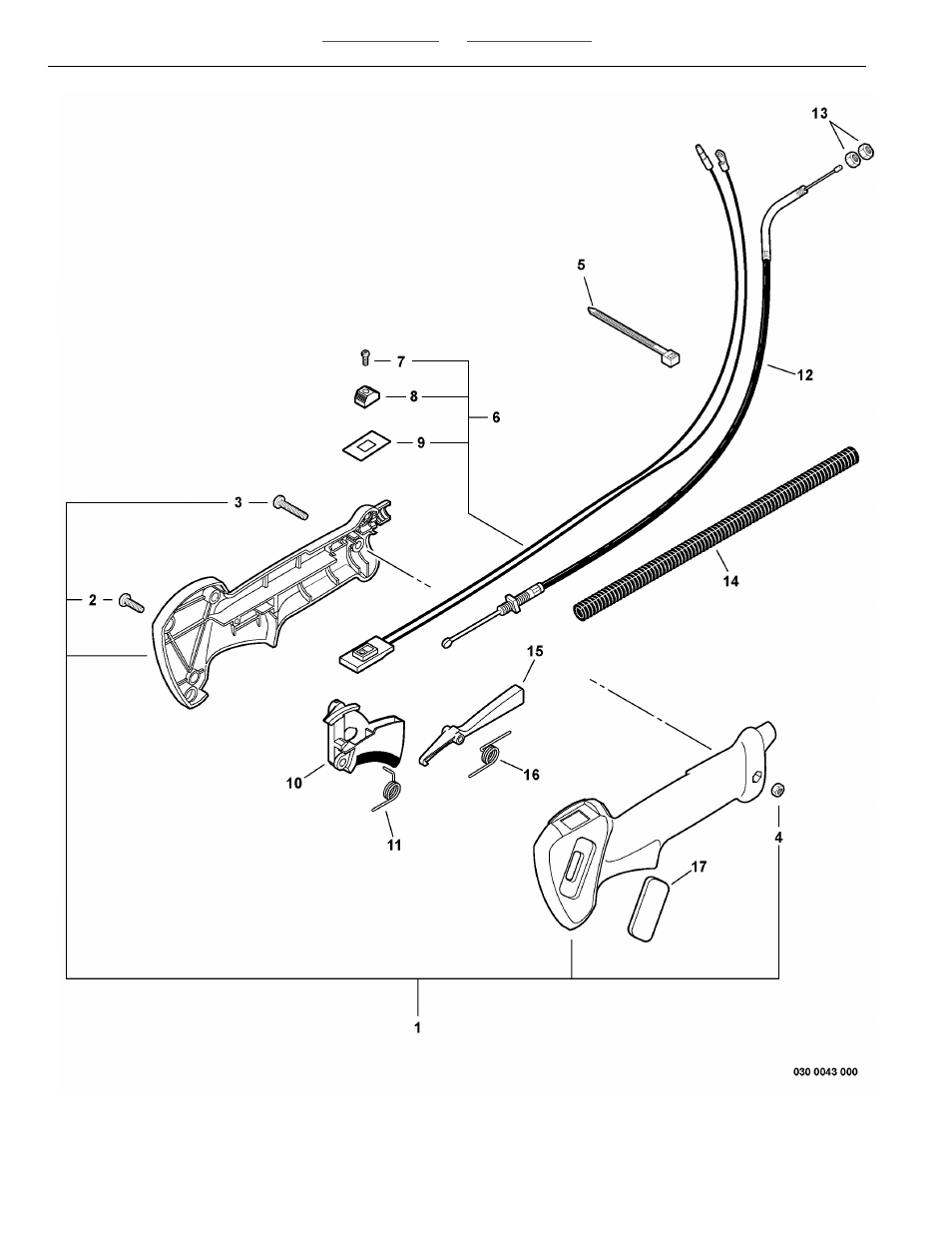 Throttle control, ignition switch, throttle cable | Echo EA-410 User Manual | Page 18 / 34
