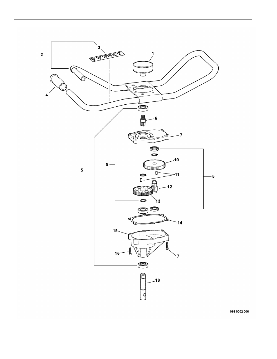 Handlebar assembly, gearcase | Echo EA-410 User Manual | Page 20 / 34
