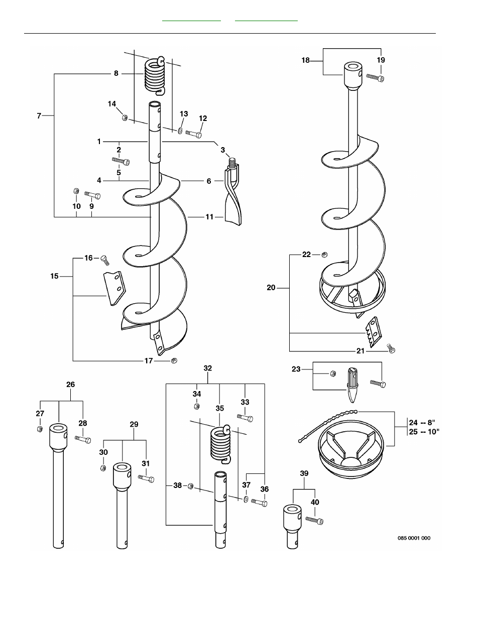 Auger bits | Echo EA-410 User Manual | Page 22 / 34