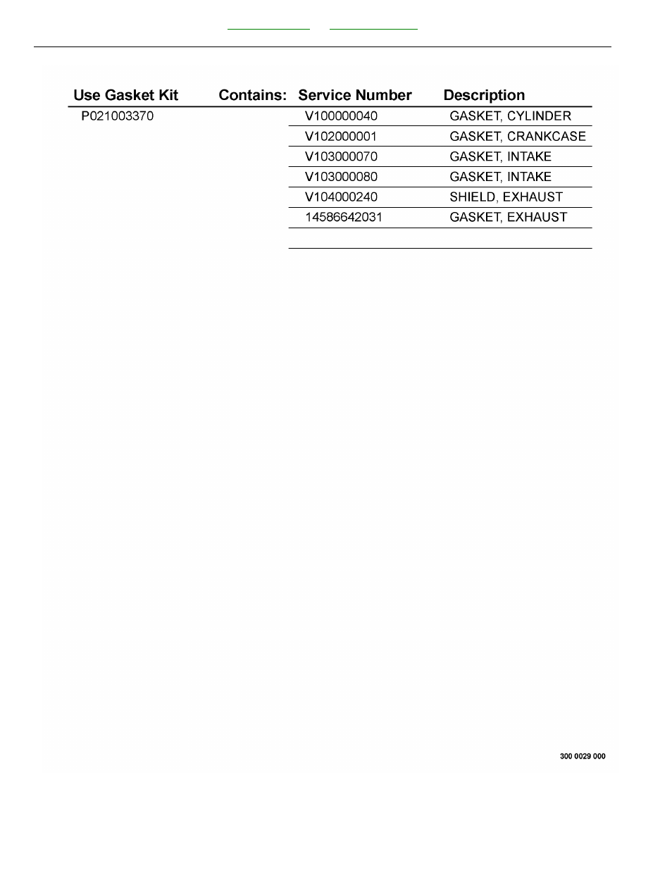 Gasket kit -- p021003370 | Echo EA-410 User Manual | Page 26 / 34