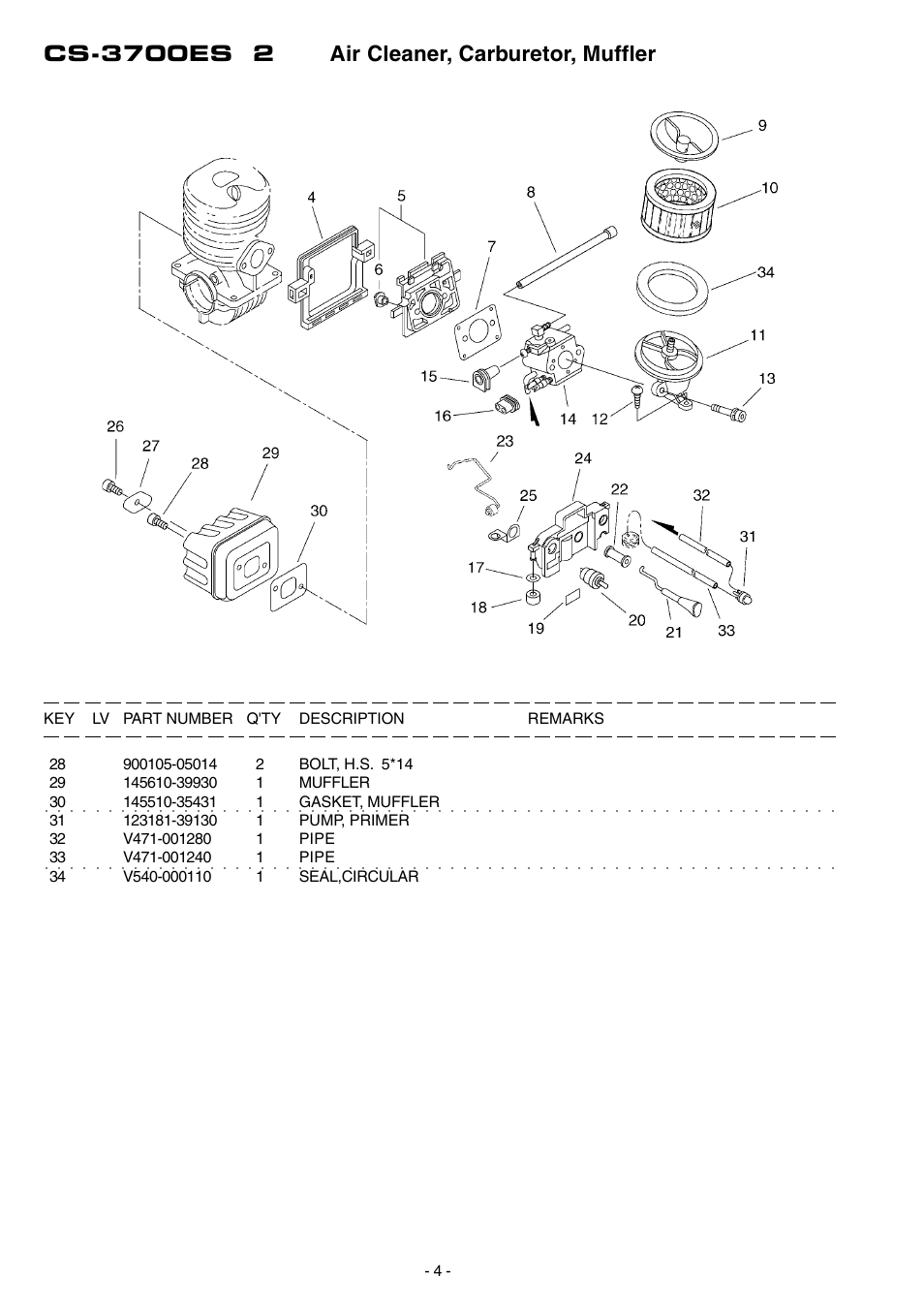 Echo CS-3700ES User Manual | Page 5 / 18