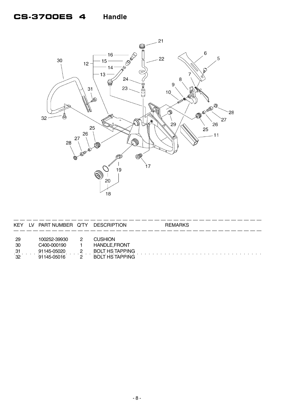 Echo CS-3700ES User Manual | Page 9 / 18