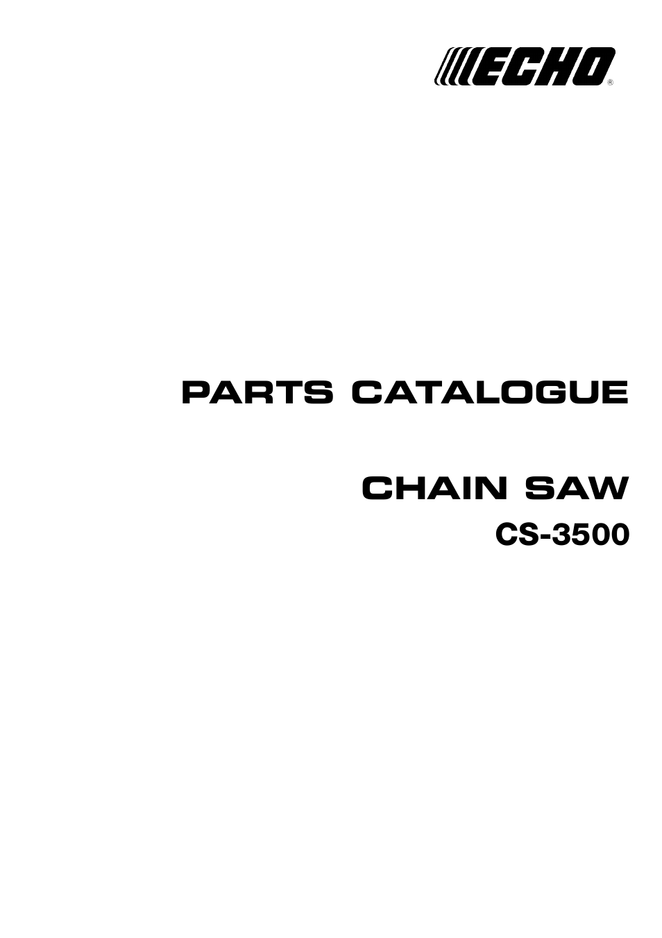 Echo CS-3500 User Manual | 15 pages