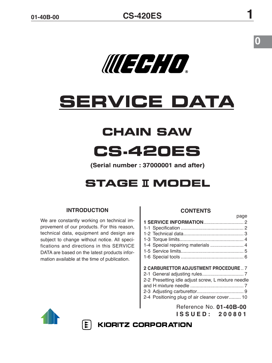 Echo CS-420ES User Manual | 10 pages