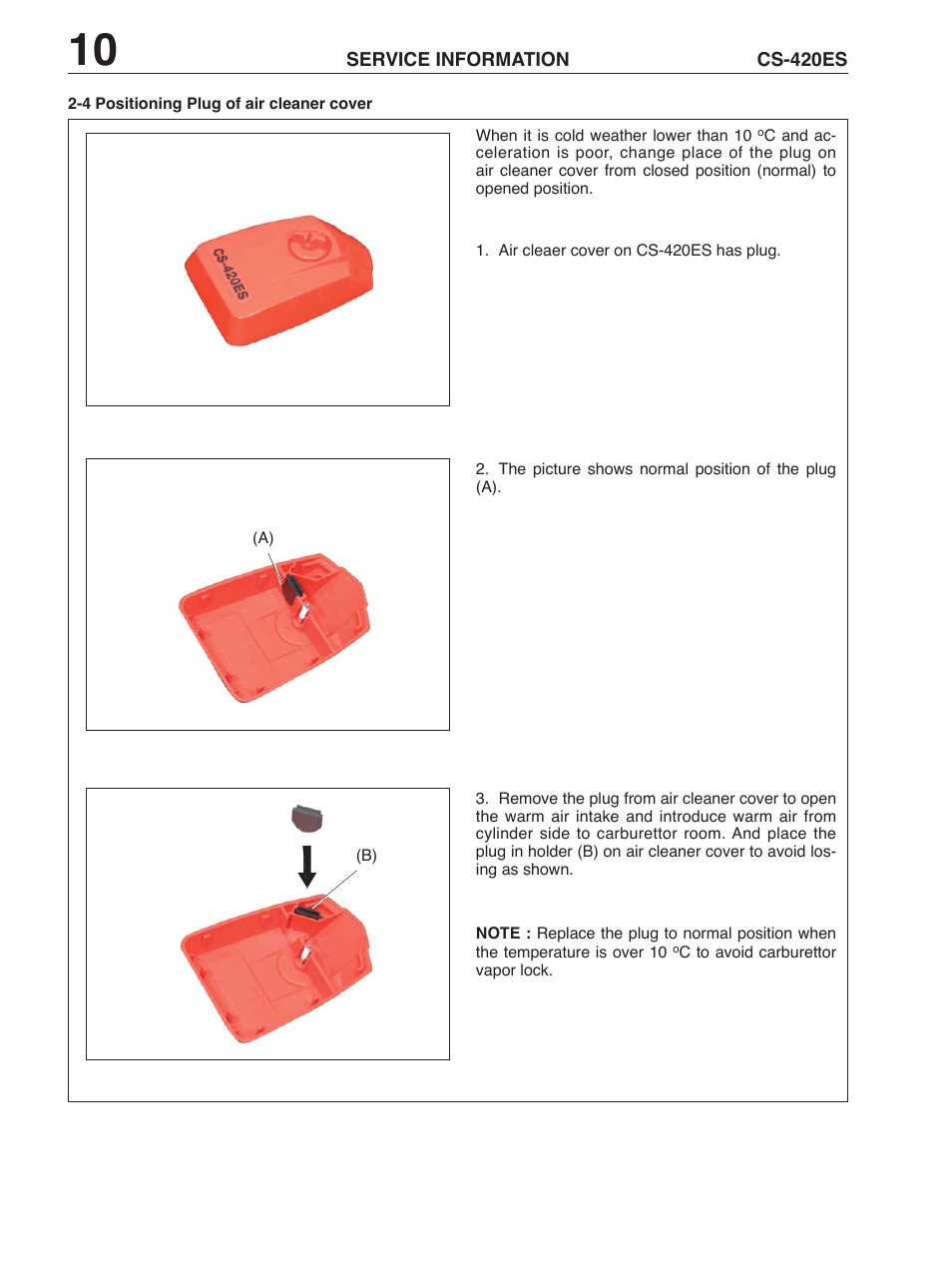 Echo CS-420ES User Manual | Page 10 / 10