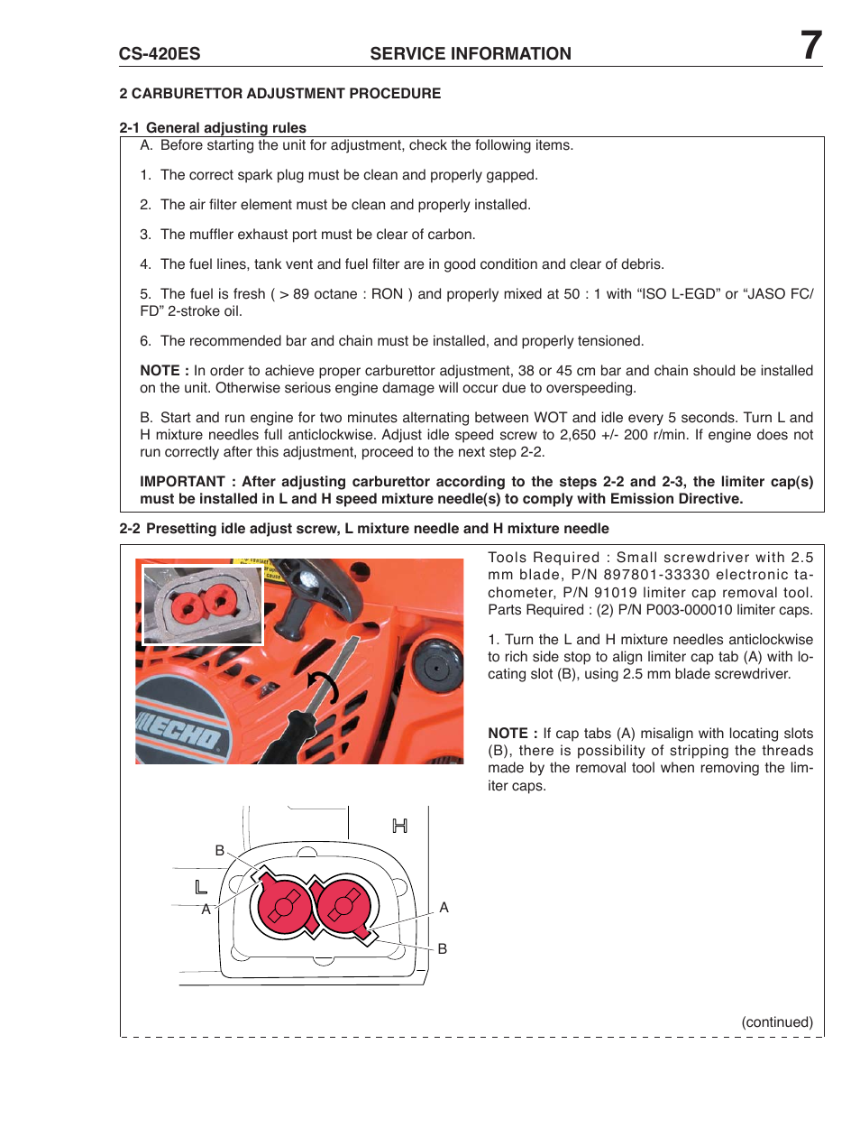 Echo CS-420ES User Manual | Page 7 / 10