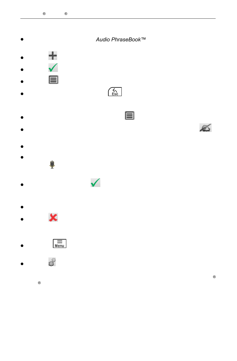 Adding phrases from other sections, Editing a phrase, Deleting a phrase | Settings | ECTACO  Partner  LUX2 User Manual | Page 25 / 36