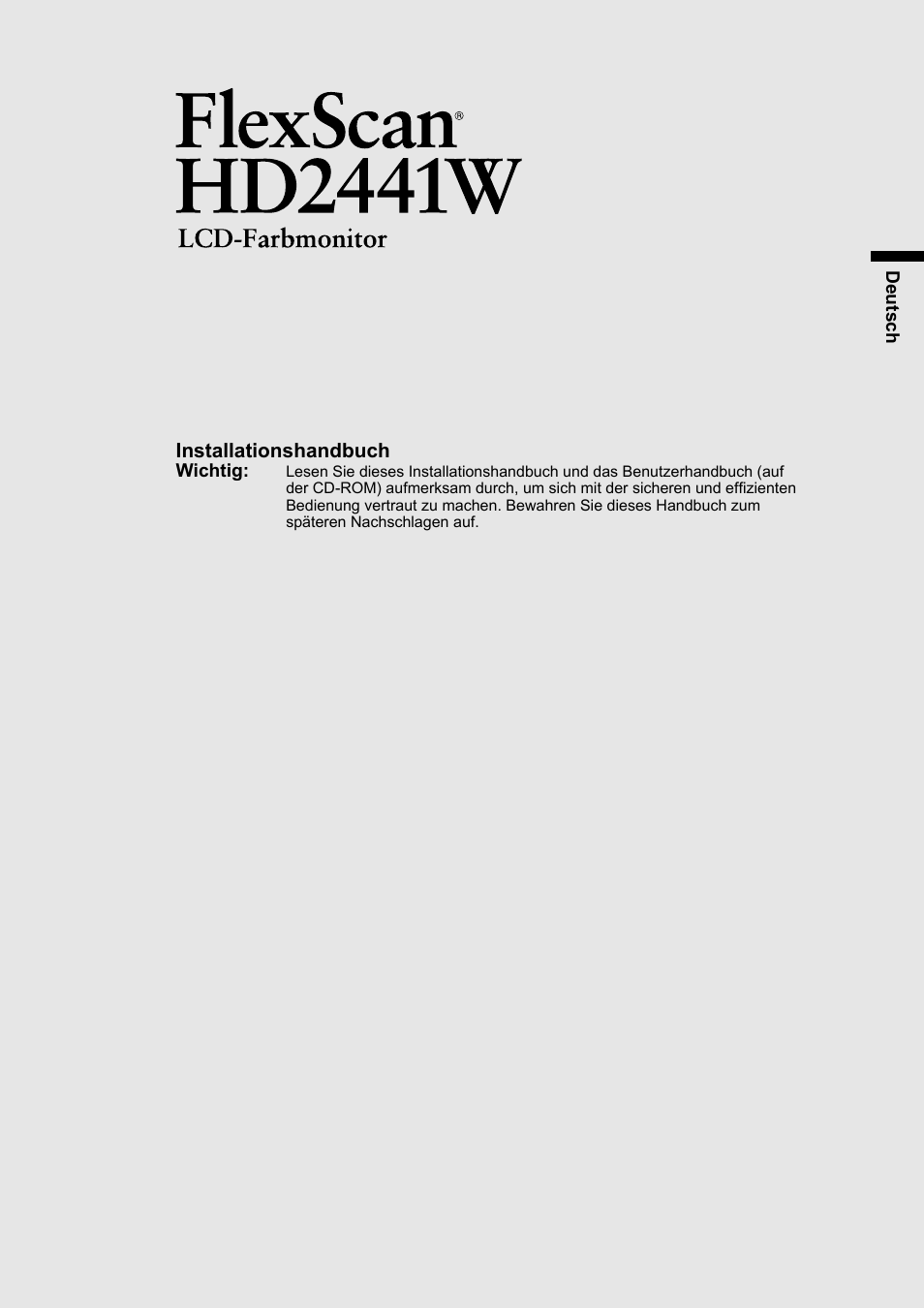 Eizo FlexScan HD2441W User Manual | Page 19 / 148