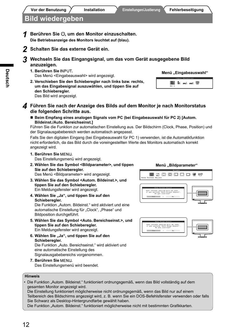 Bild wiedergeben | Eizo FlexScan HD2441W User Manual | Page 30 / 148