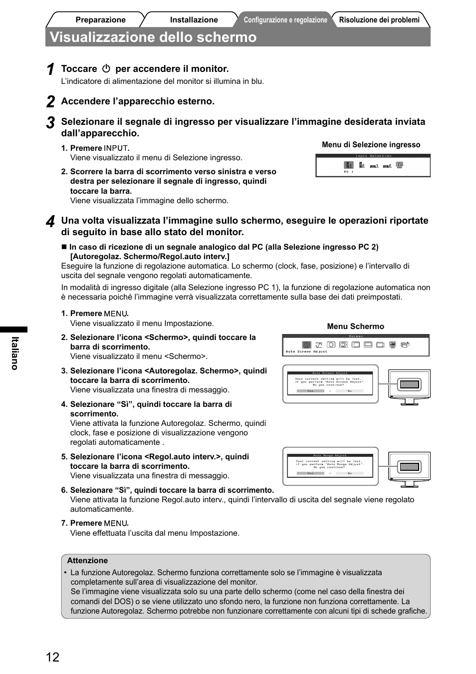 Visualizzazione dello schermo | Eizo FlexScan HD2441W User Manual | Page 78 / 148