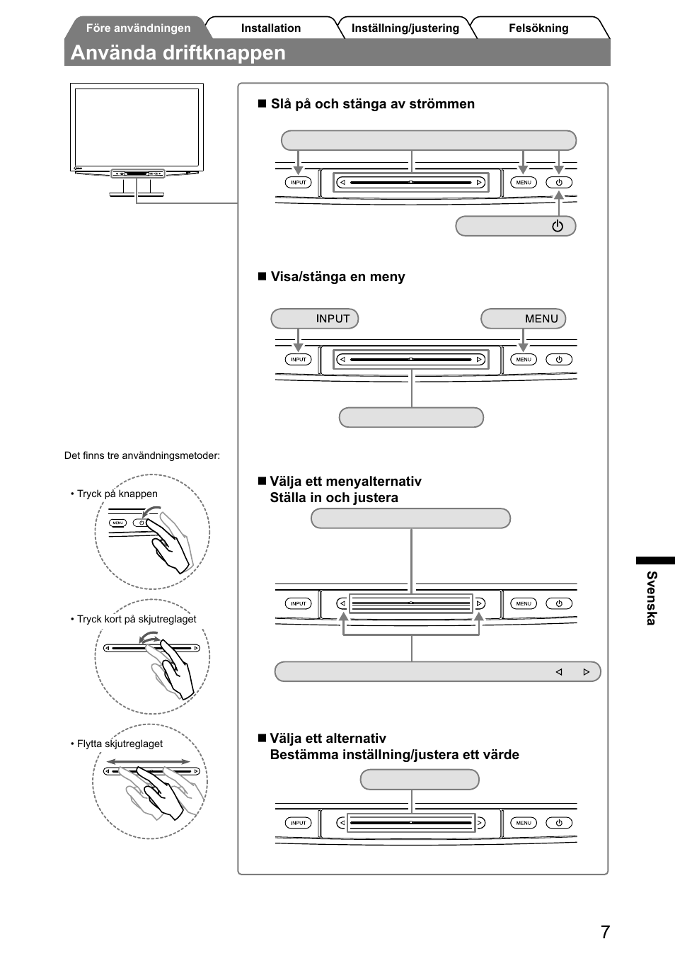 Använda driftknappen | Eizo FlexScan HD2441W User Manual | Page 89 / 148