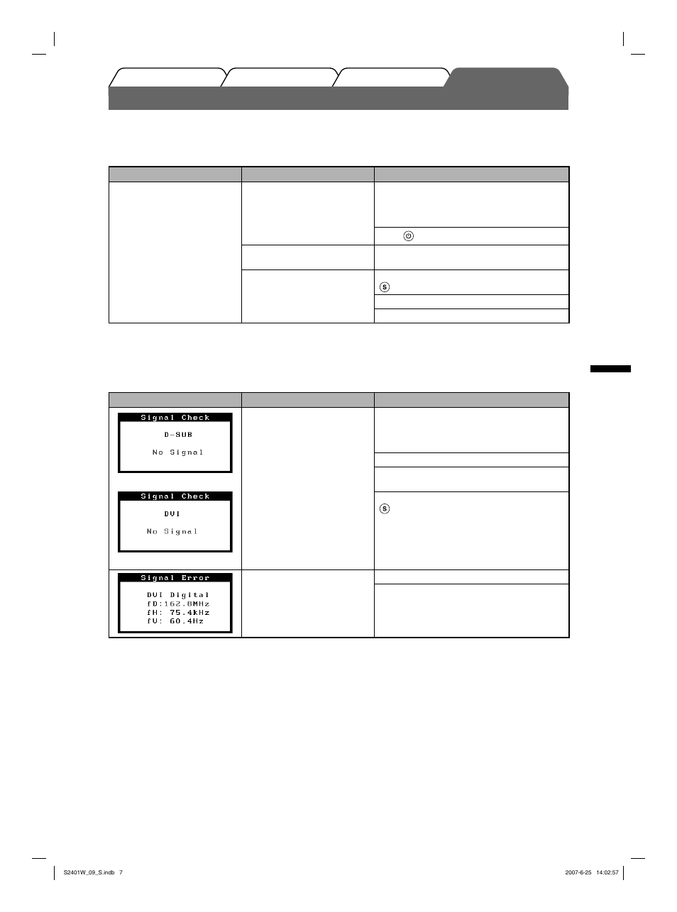 Si no se muestra ninguna imagen | Eizo FlexScan S2401W User Manual | Page 33 / 76
