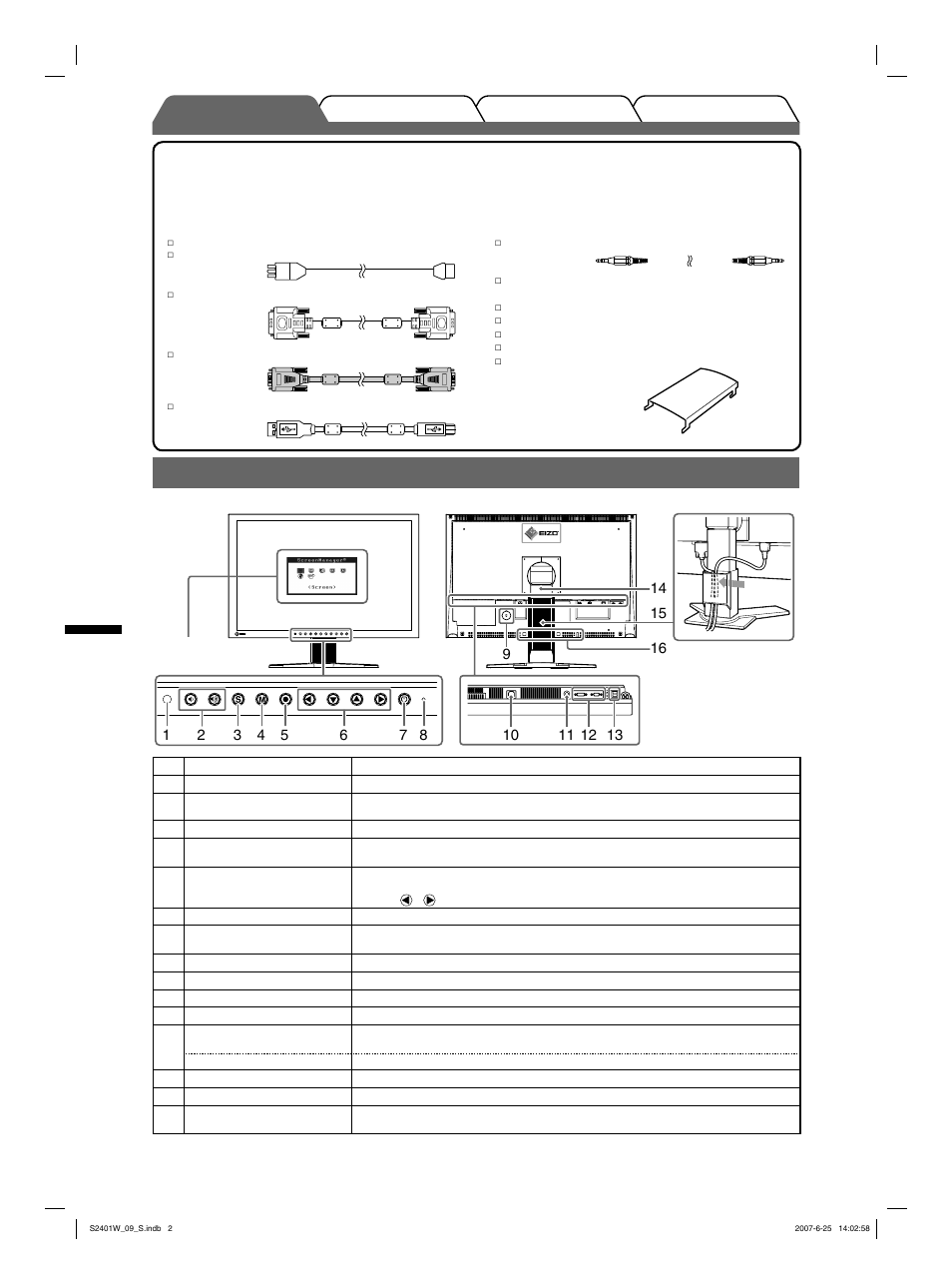 Comandi e funzioni, Italiano | Eizo FlexScan S2401W User Manual | Page 36 / 76