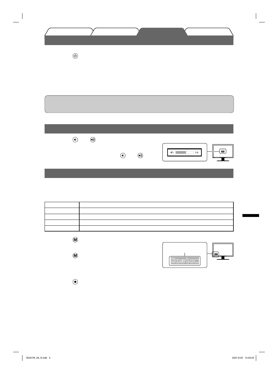 Visa skärmen, Justera högtalarvolymen, Välja skärmläge | Eizo FlexScan S2401W User Manual | Page 47 / 76