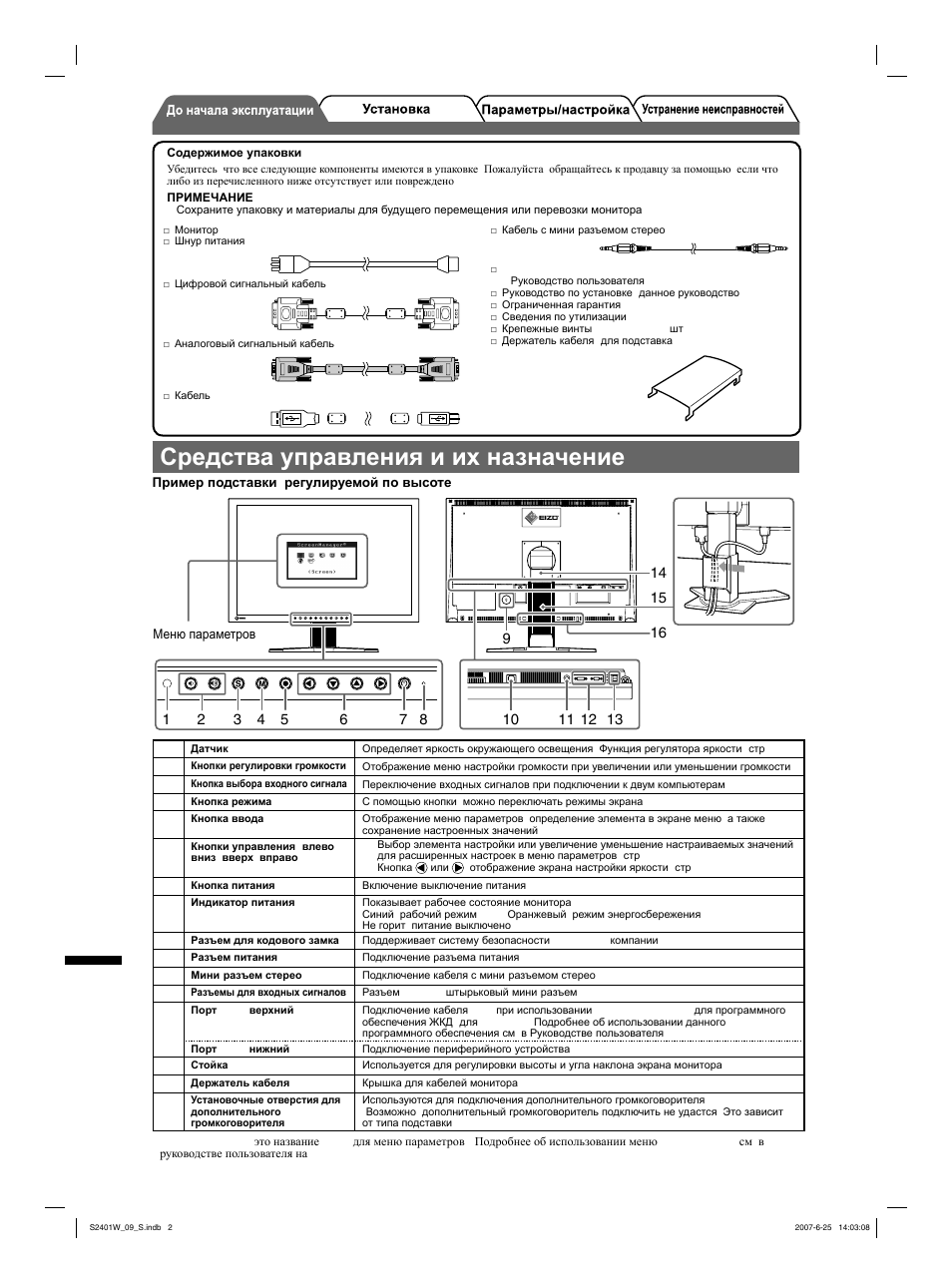Средства управления и их назначение, Russia | Eizo FlexScan S2401W User Manual | Page 60 / 76