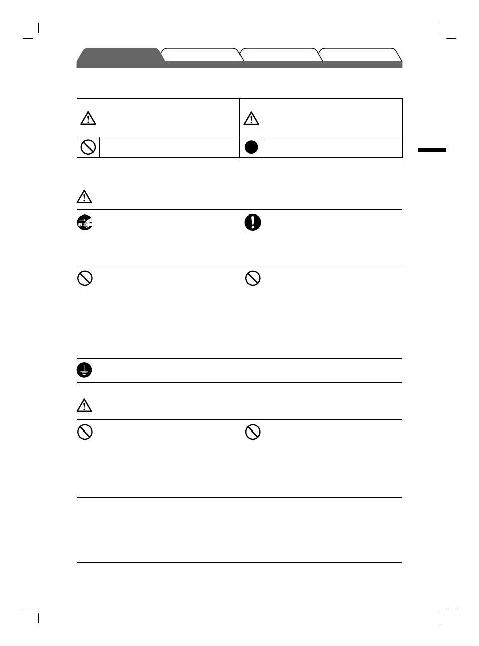 Sicherheitssymbole, Vorsichtsmassnahmen | Eizo FlexScan S1731 User Manual | Page 11 / 76