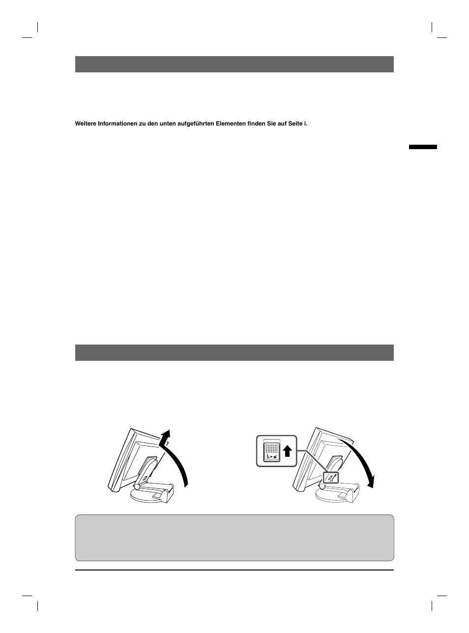 Lieferumfang, Installation/lagerung des monitors mit ez-up-fuß | Eizo FlexScan S1731 User Manual | Page 13 / 76