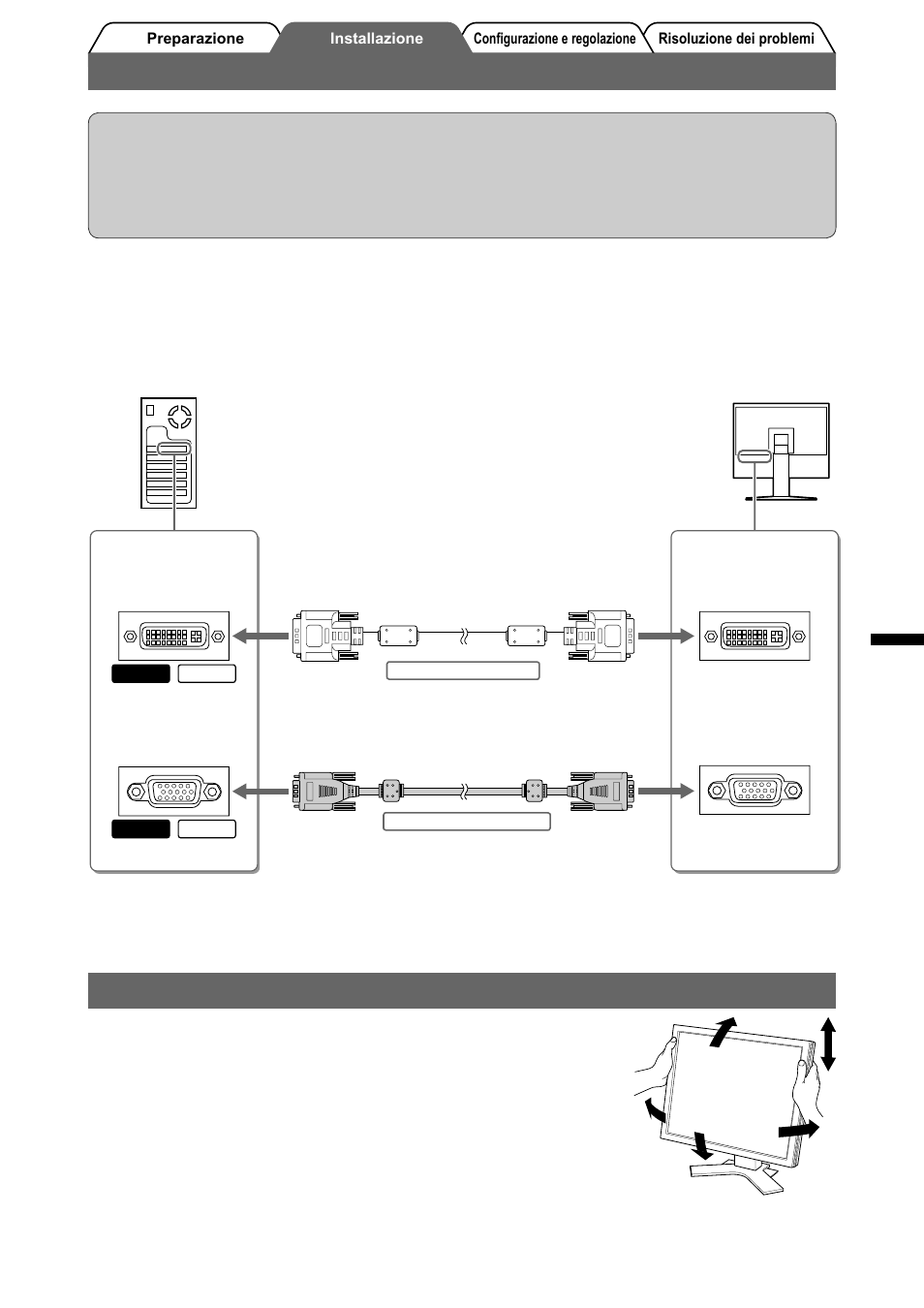 Collegamento dei cavi | Eizo FlexScan S2000 User Manual | Page 29 / 60