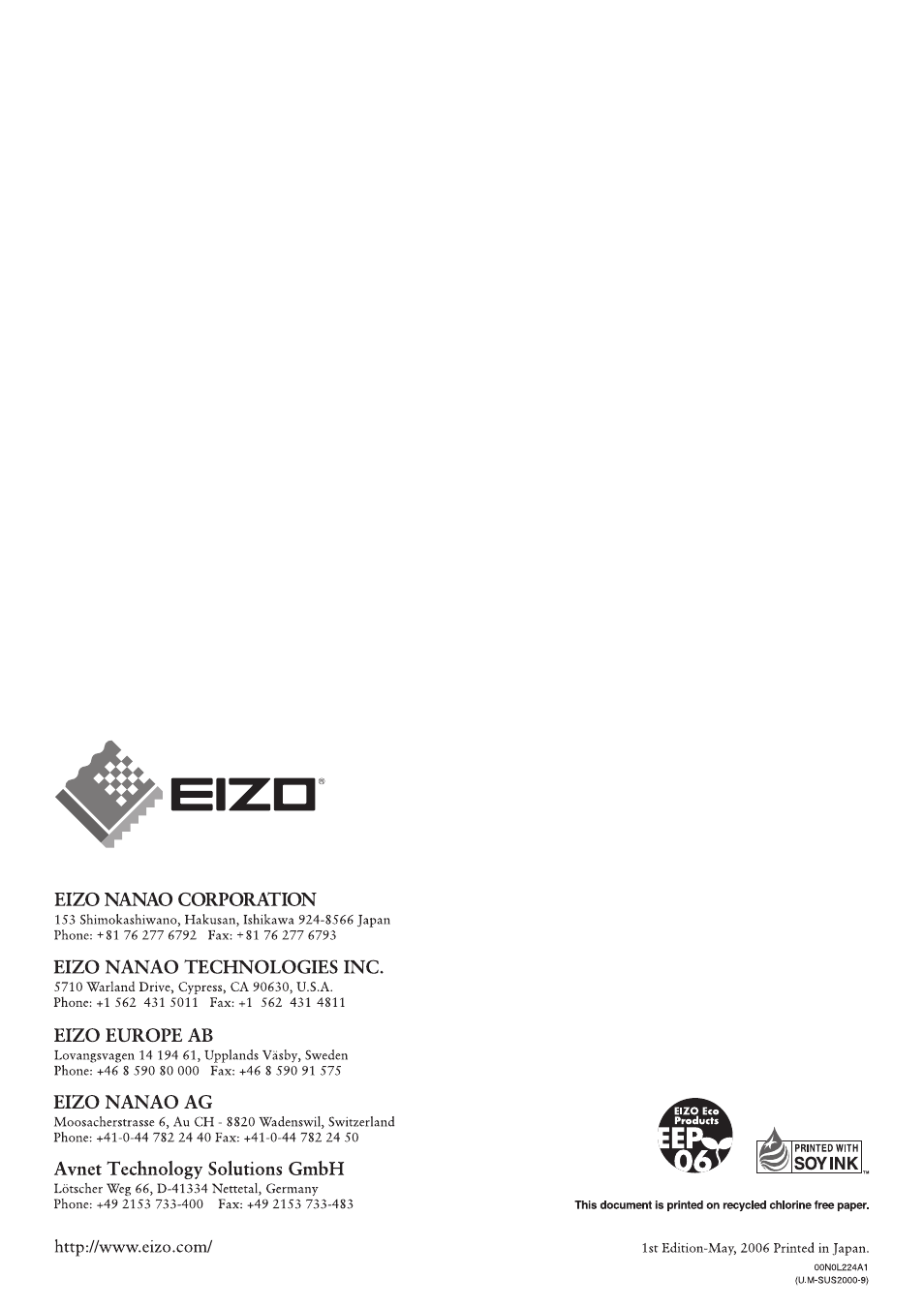Eizo FlexScan S2000 User Manual | Page 60 / 60