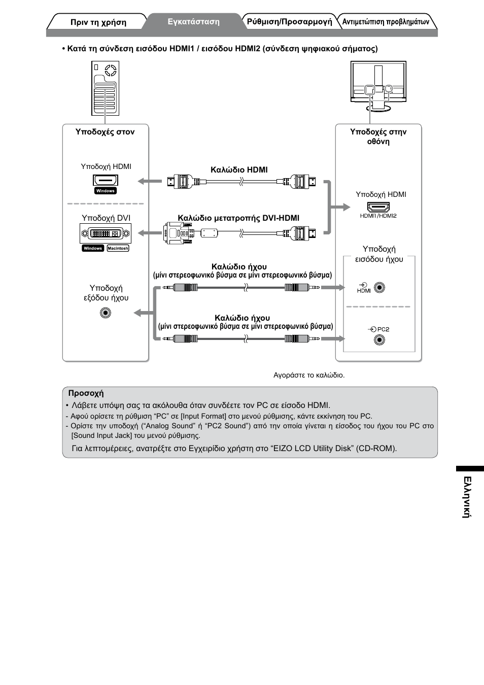 Ελληνική | Eizo FORIS FX2431 User Manual | Page 119 / 166