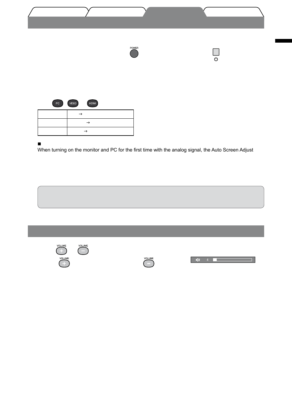 Displaying the screen, Adjusting sound volume | Eizo FORIS FX2431 User Manual | Page 15 / 166