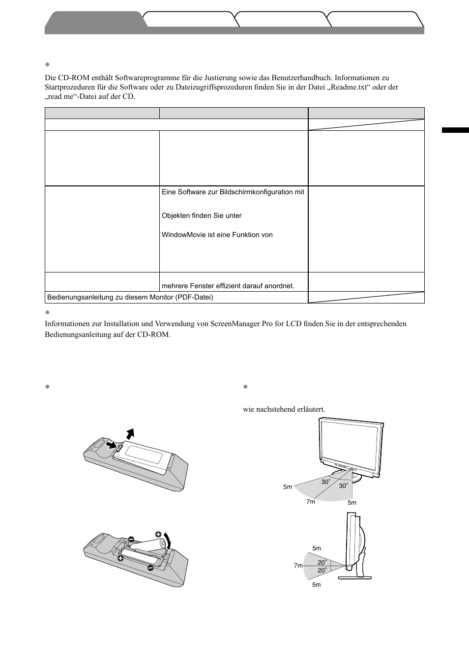 Vor der verwendung der fernbedienung, Deutsch | Eizo FORIS FX2431 User Manual | Page 25 / 166