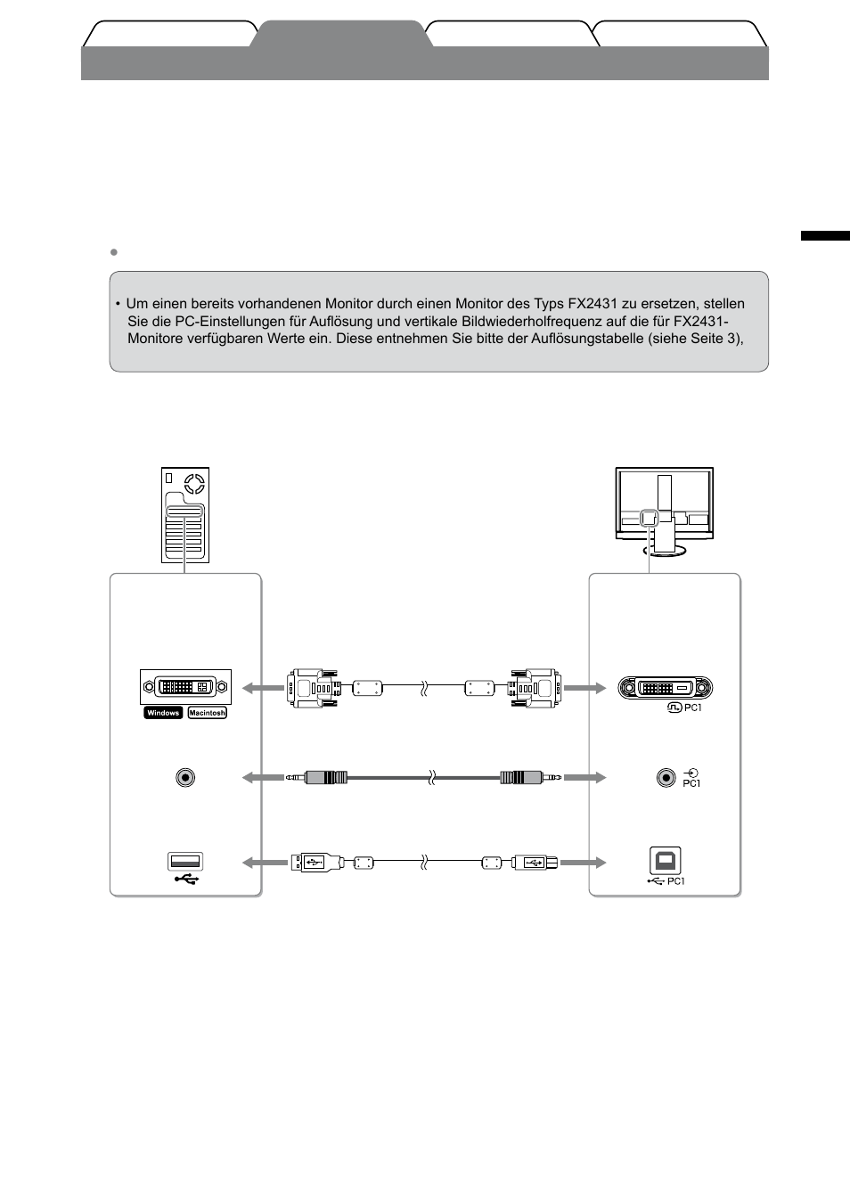 Kabel anschließen | Eizo FORIS FX2431 User Manual | Page 27 / 166
