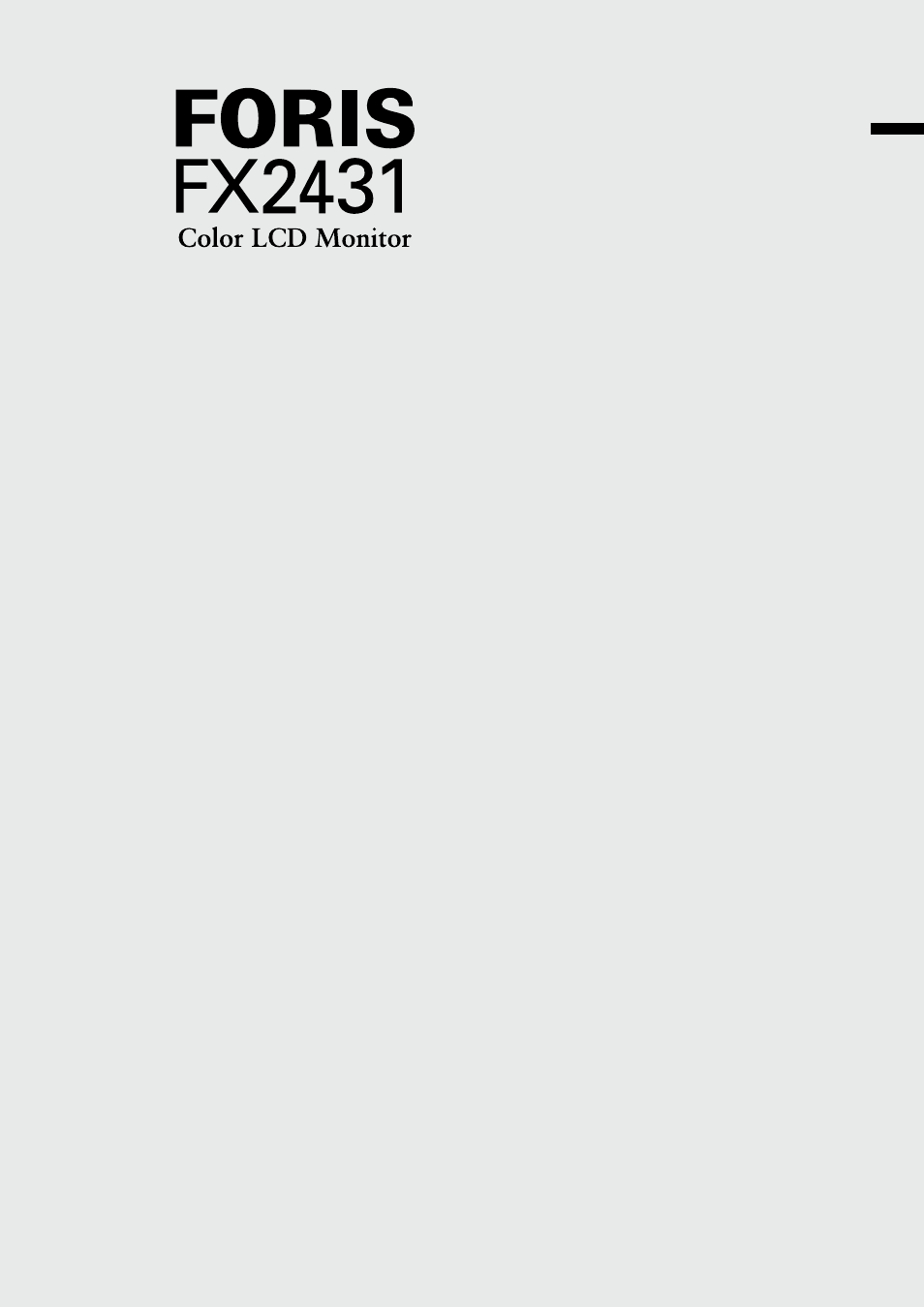 Eizo FORIS FX2431 User Manual | Page 3 / 166