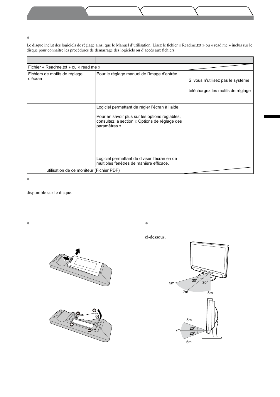 A propos du disque d’utilitaires eizo lcd (cd-rom), Avant d’utiliser la télécommande, Français | Eizo FORIS FX2431 User Manual | Page 43 / 166