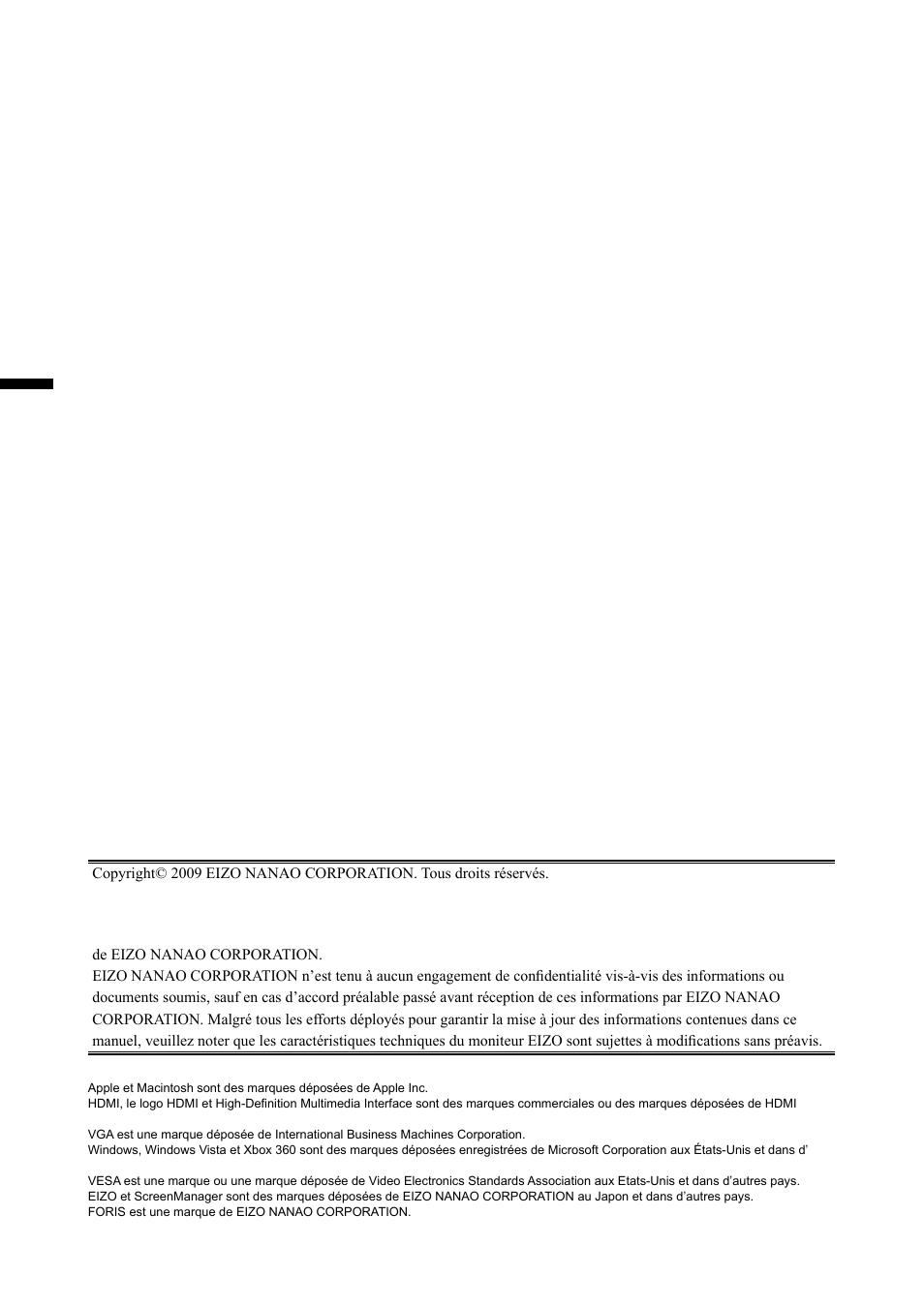 Français | Eizo FORIS FX2431 User Manual | Page 56 / 166