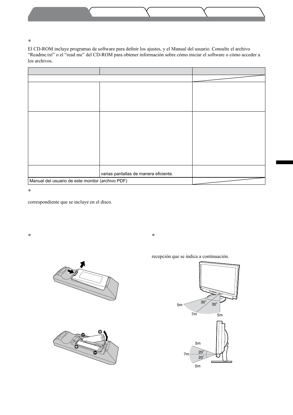 Acerca de eizo lcd utility disk (cd-rom), Antes de utilizar el mando a distancia, Español | Eizo FORIS FX2431 User Manual | Page 61 / 166