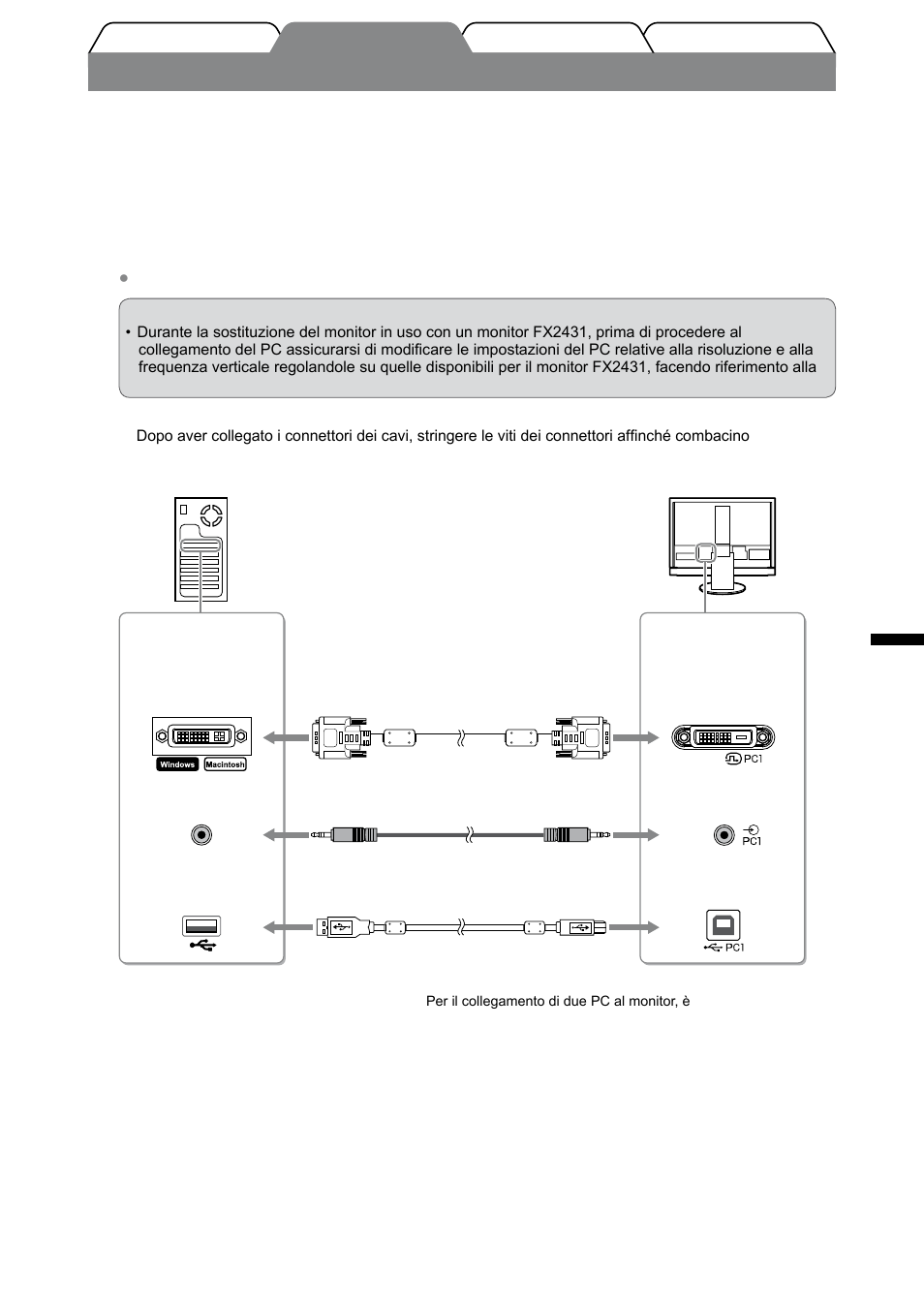 Collegamento dei cavi | Eizo FORIS FX2431 User Manual | Page 81 / 166