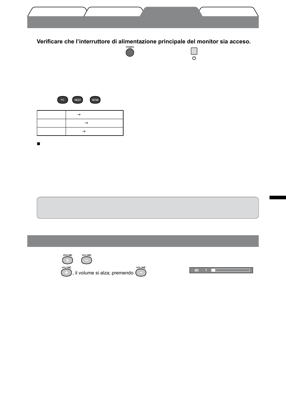 Visualizzazione dello schermo, Regolazione del volume dell’audio | Eizo FORIS FX2431 User Manual | Page 87 / 166