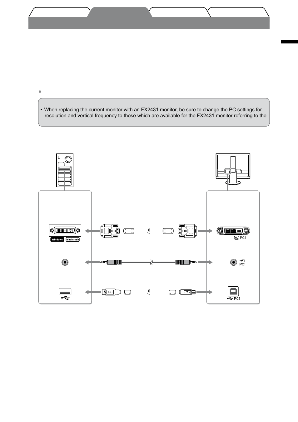 Connecting cables | Eizo FORIS FX2431 User Manual | Page 9 / 166