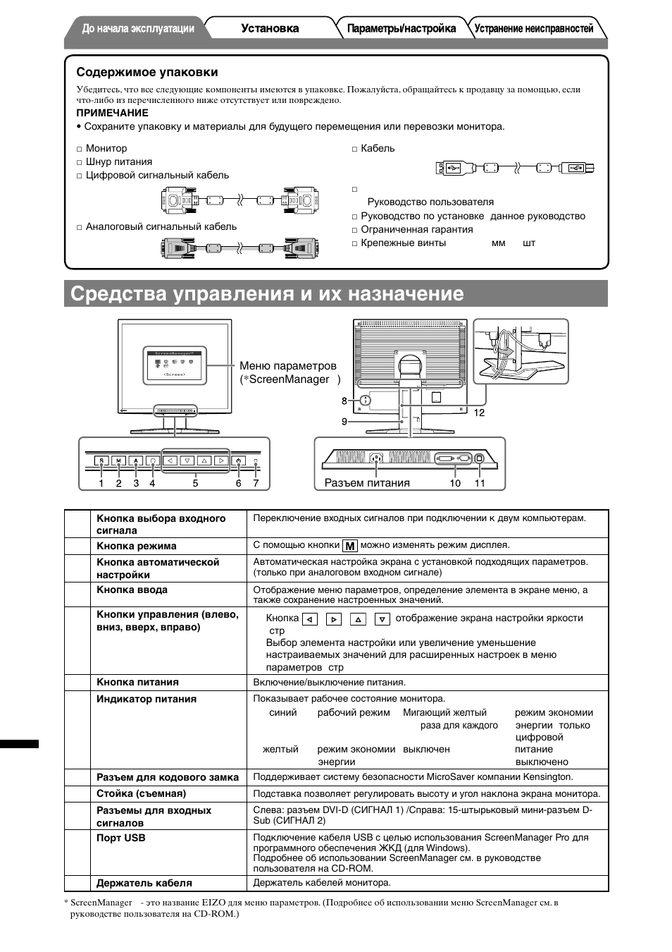 Средства управления и их назначение, Russia | Eizo FlexScan S1910 User Manual | Page 46 / 58