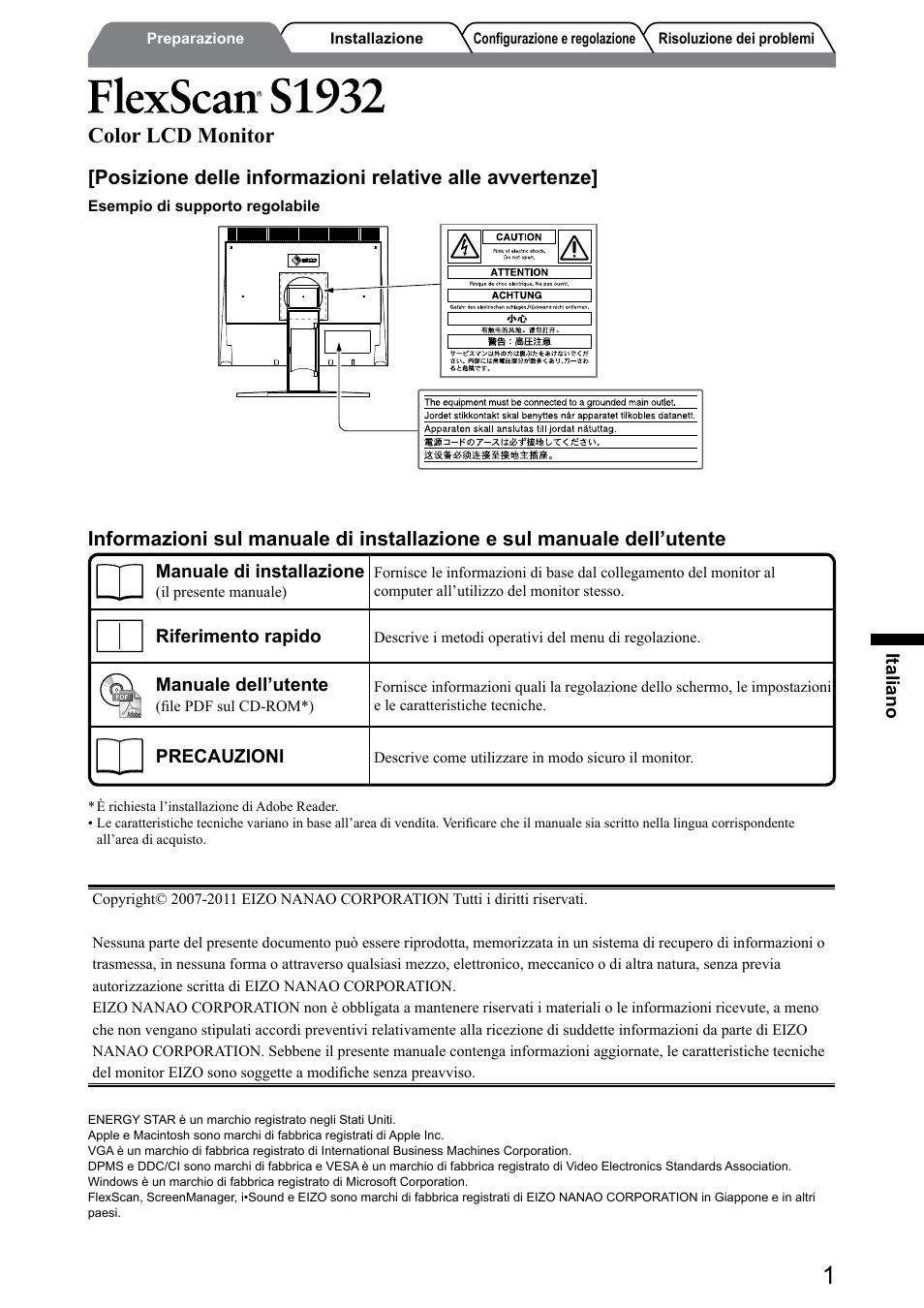 Color lcd monitor | Eizo FlexScan S1932 User Manual | Page 35 / 76