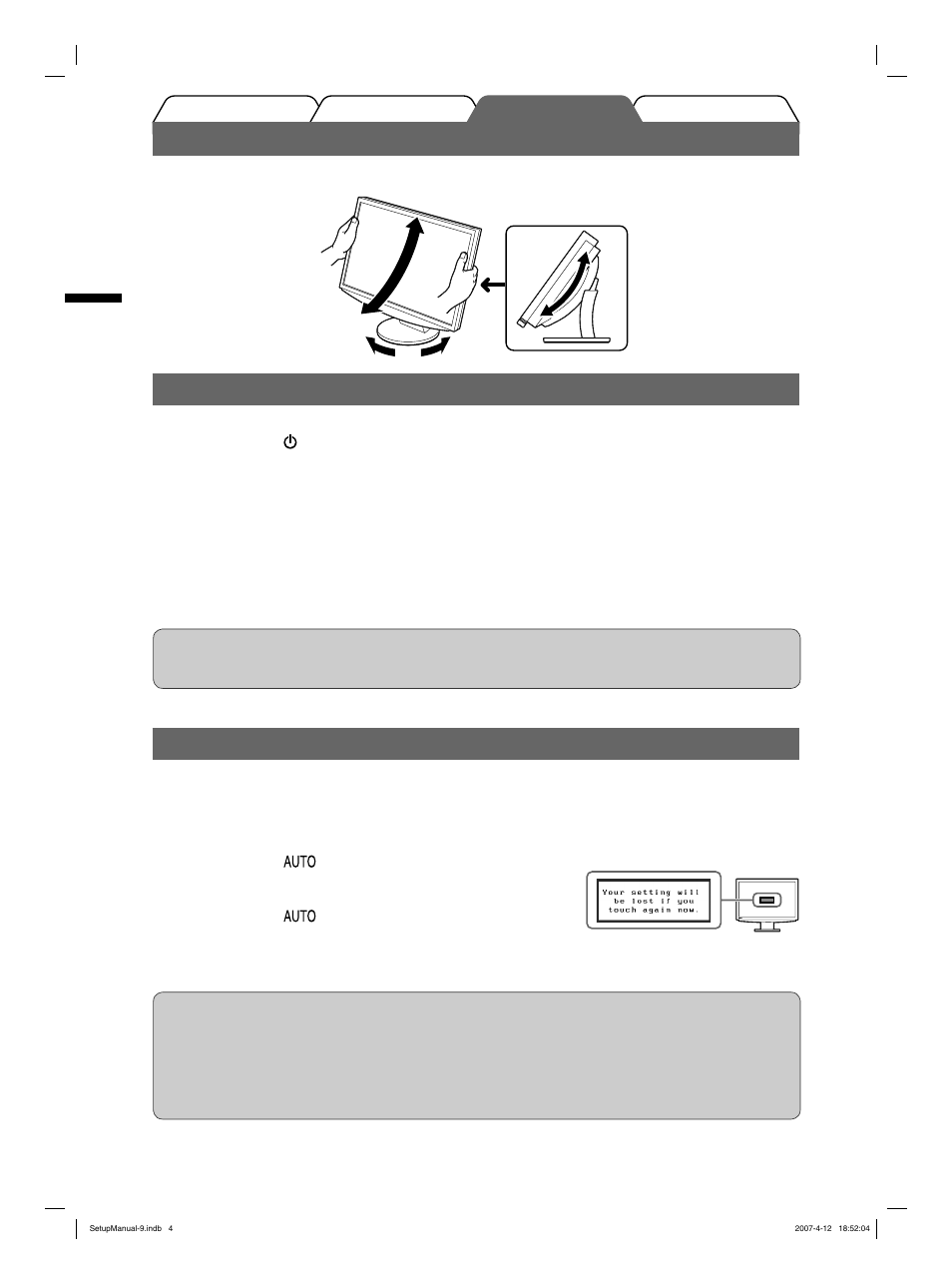 Bild wiedergeben, Höhe und neigung des bildschirms einstellen | Eizo FlexScan S2411W User Manual | Page 12 / 60