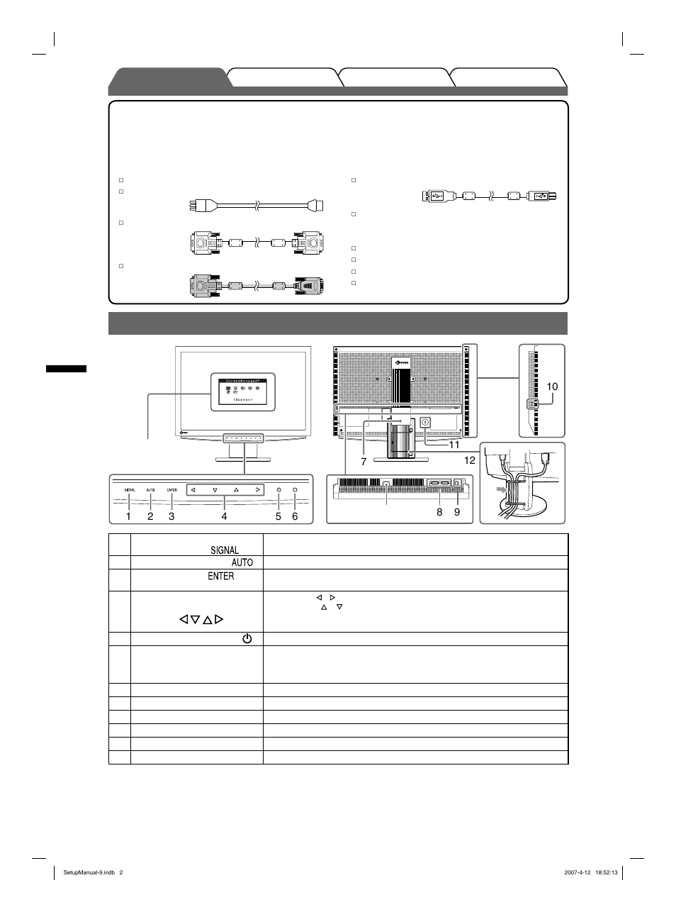 Controles y funciones, Español | Eizo FlexScan S2411W User Manual | Page 22 / 60